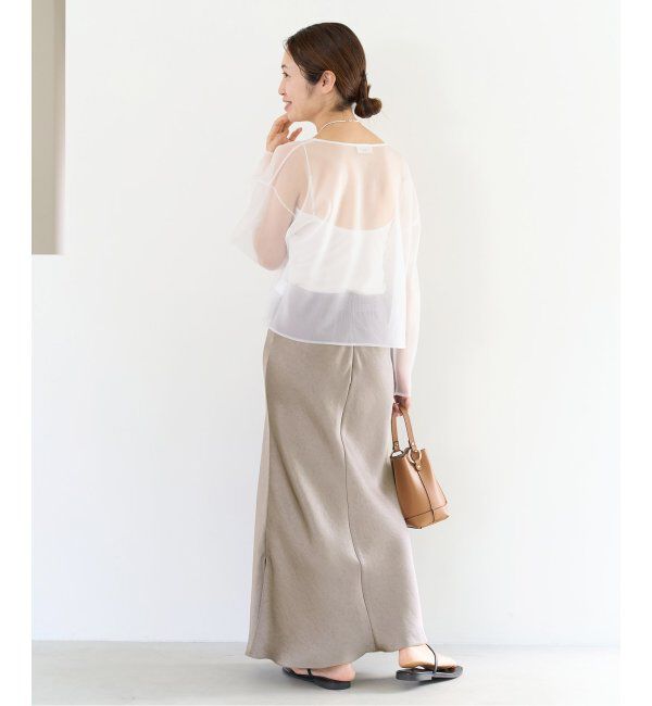 IENA「《追加3》ダブルサテンスカート」|スカート|