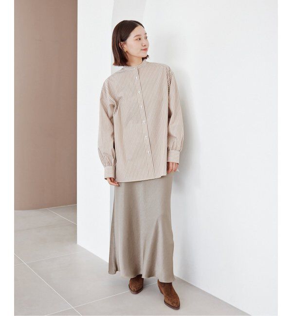 IENA「《追加3》ダブルサテンスカート」|スカート|