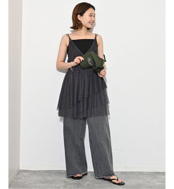 SLOBE IENA「《追加4》フライスパット付きキャミソール」|インナー|