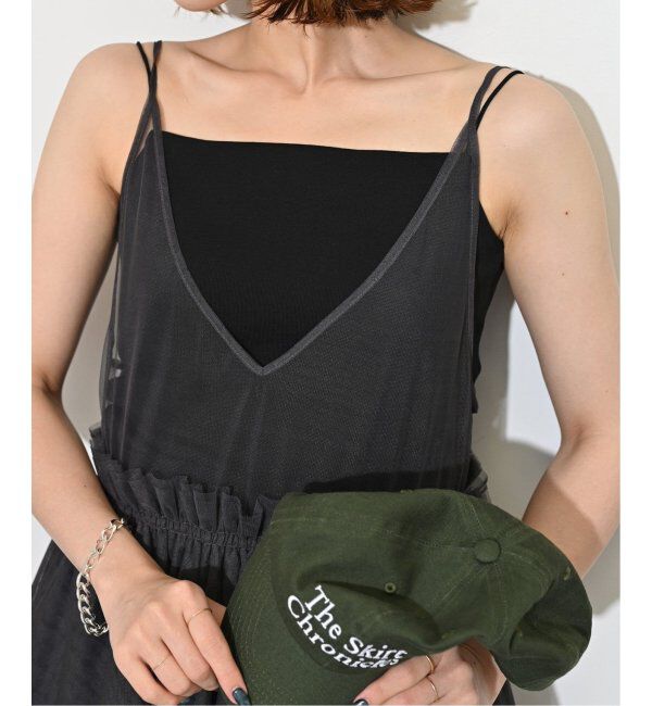 SLOBE IENA「《追加4》フライスパット付きキャミソール」|インナー|