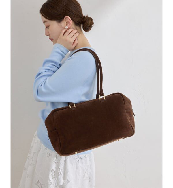 IENA「《追加》Manuel MILANO/マニュエルミラノ SUEDE BOSTON スエードボストンバッグ」|ボストンバッグ|