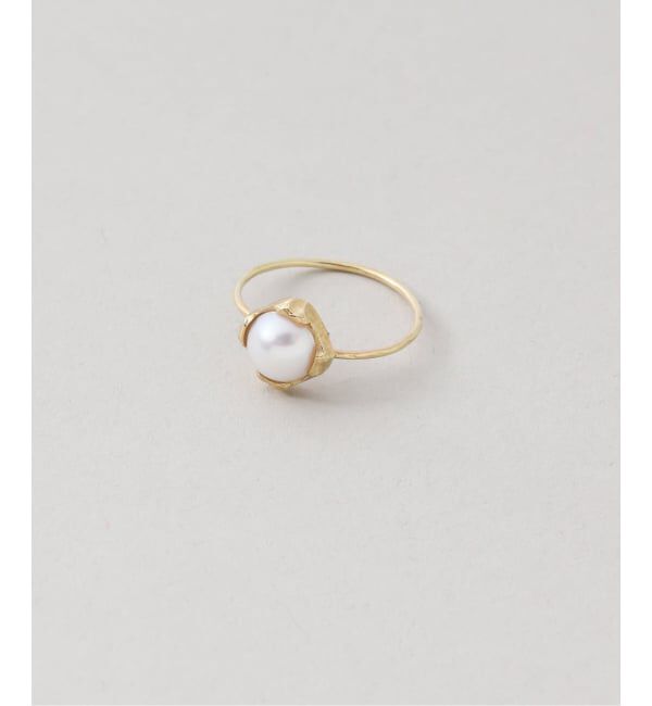 IENA「GIGI/ジジ 別注 PEARL SQUARE RING EX」|リング|