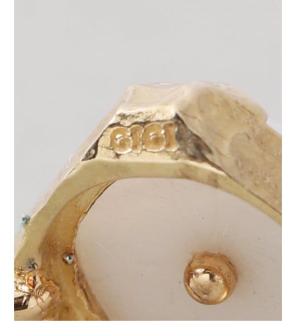 IENA「GIGI/ジジ 別注 PEARL SQUARE RING EX」|リング|