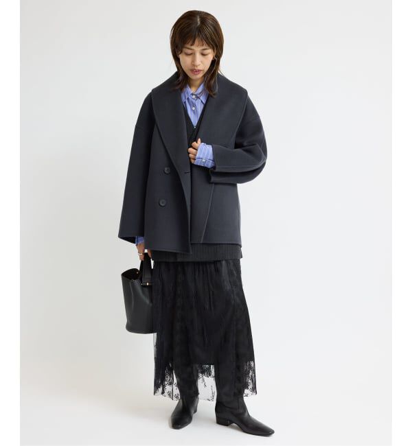 IENA「《追加2》Super160 ショールカラーハーフコート」|その他|