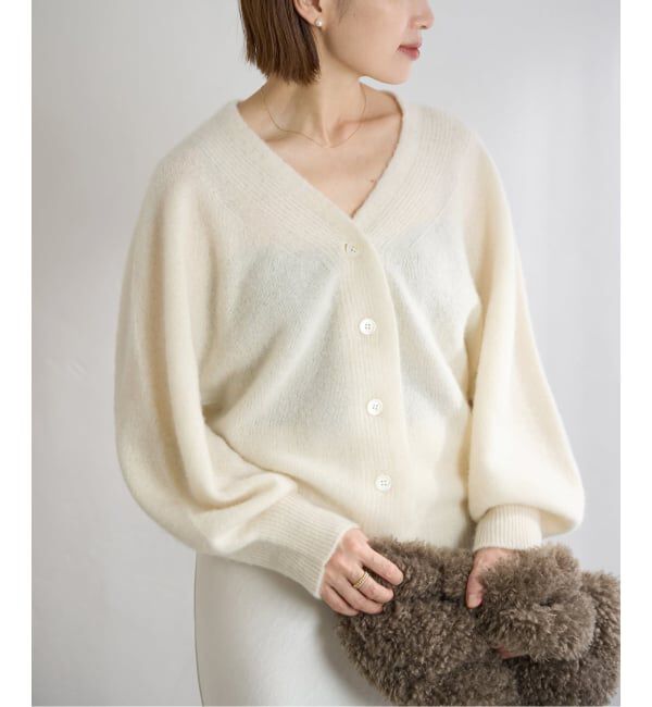 IENA「ピュア カシミヤ ドルマンVネックカーディガン」|カーディガン|