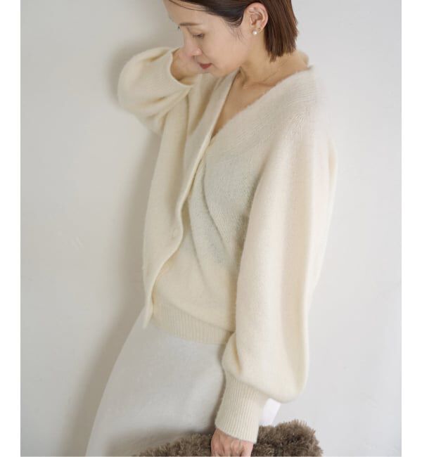IENA「ピュア カシミヤ ドルマンVネックカーディガン」|カーディガン|