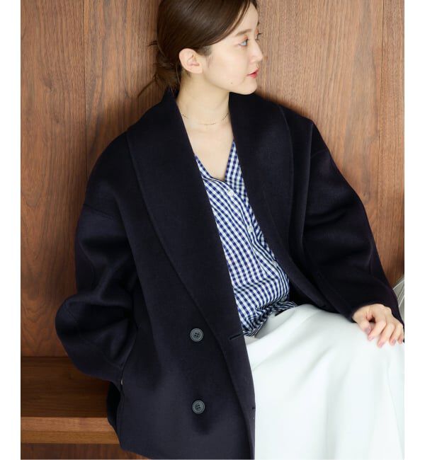 IENA「《追加3》Super160 ショールカラーハーフコート」|その他|