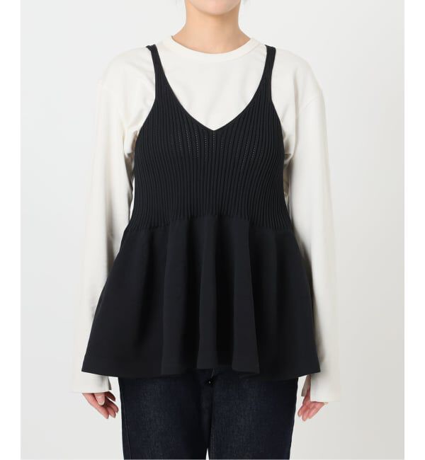 SLOBE IENA「《WEB限定/追加予約》ペプラムビスチェ」|ニット・セーター|