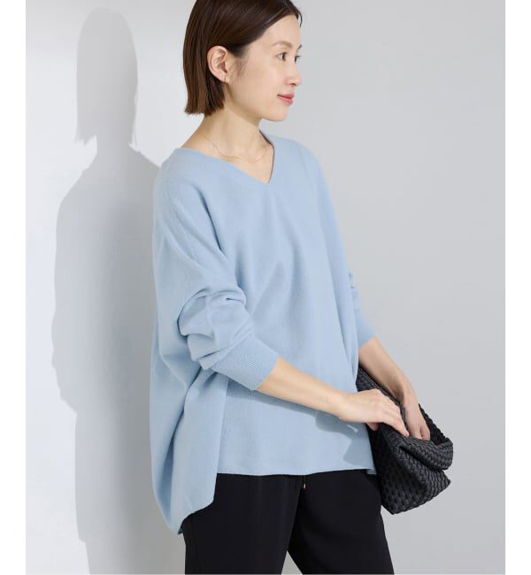 IENA「《追加5予約》Fineニュージーウール ニュアンス Vプルオーバー」|ニット・セーター|