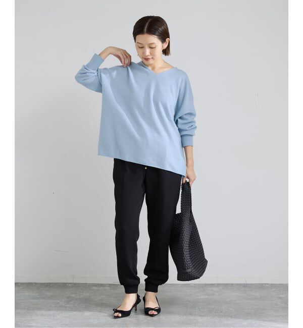 IENA「《追加5予約》Fineニュージーウール ニュアンス Vプルオーバー」|ニット・セーター|