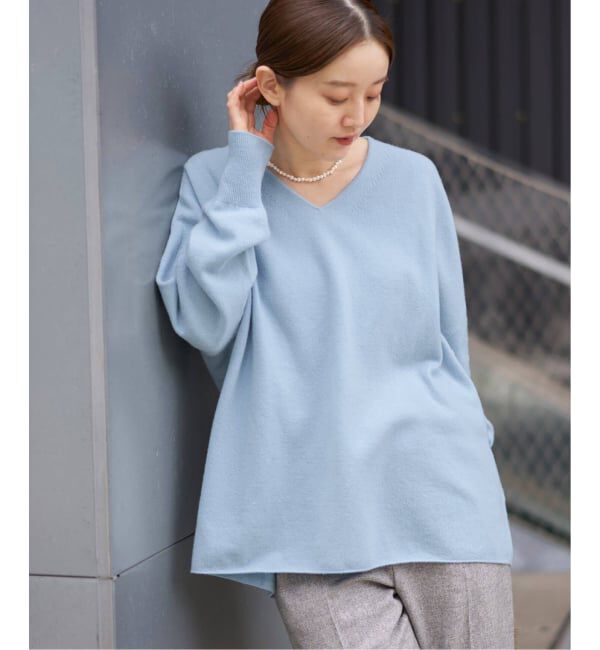 IENA「《追加5予約》Fineニュージーウール ニュアンス Vプルオーバー」|ニット・セーター|