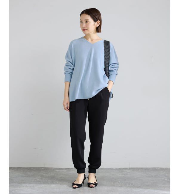 IENA「《追加5予約》Fineニュージーウール ニュアンス Vプルオーバー」|ニット・セーター|
