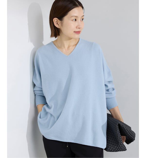 IENA「《追加5予約》Fineニュージーウール ニュアンス Vプルオーバー」|ニット・セーター|