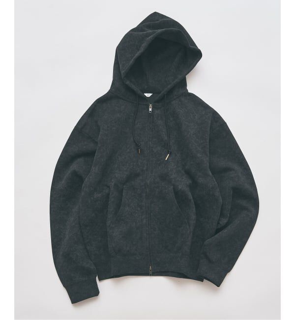 417 EDIFICE「スプレーダンボール ジップパーカー」|パーカー|ブラック A