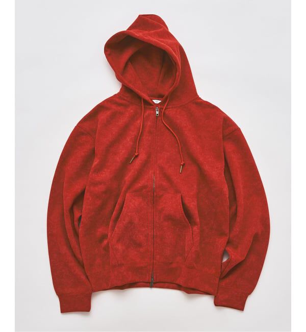 417 EDIFICE「スプレーダンボール ジップパーカー」|パーカー|オレンジ