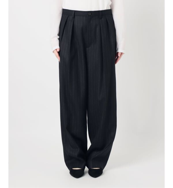 journal standard L'essage「ウールピンストライプ/無地トラウザーパンツ」|スラックス|