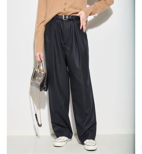 journal standard L'essage「ウールピンストライプ/無地トラウザーパンツ」|スラックス|