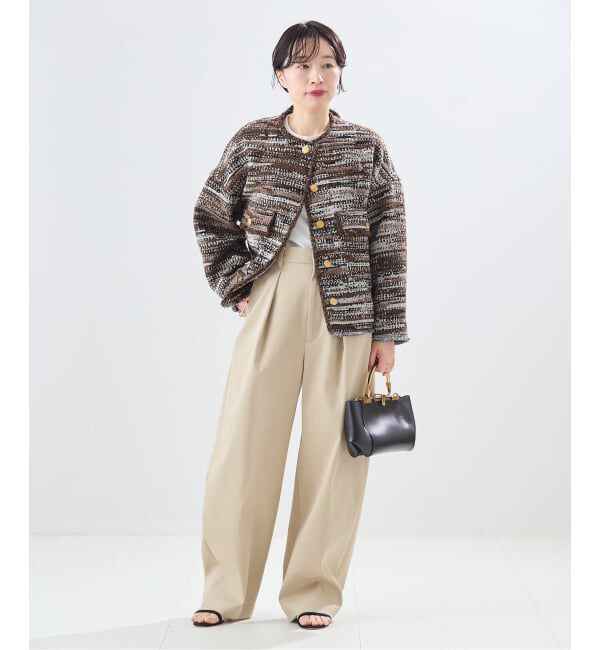 journal standard L'essage「【一部店舗＆WEB限定】GIOLICATWEED ドルマンジャケット 2」|ノーカラージャケット|