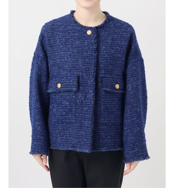 journal standard L'essage「【一部店舗＆WEB限定】GIOLICATWEED ドルマンジャケット 2」|ノーカラージャケット|