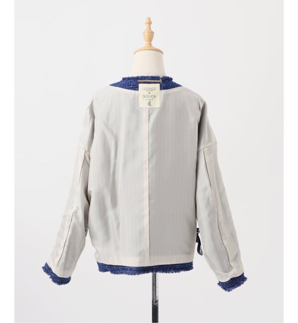 journal standard L'essage「【一部店舗＆WEB限定】GIOLICATWEED ドルマンジャケット 2」|ノーカラージャケット|