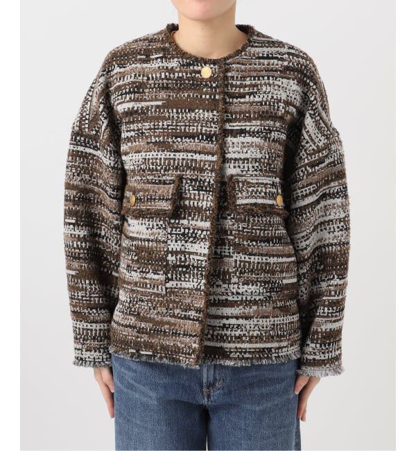 journal standard L'essage「【一部店舗＆WEB限定】GIOLICATWEED ドルマンジャケット 2」|ノーカラージャケット|