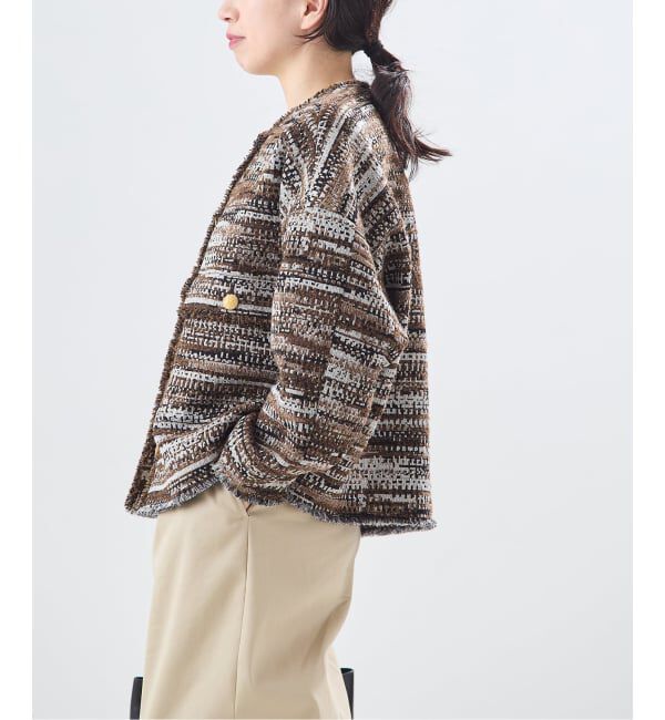 journal standard L'essage「【一部店舗＆WEB限定】GIOLICATWEED ドルマンジャケット 2」|ノーカラージャケット|