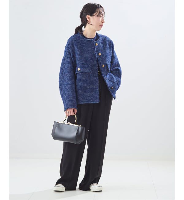 journal standard L'essage「【一部店舗＆WEB限定】GIOLICATWEED ドルマンジャケット 2」|ノーカラージャケット|