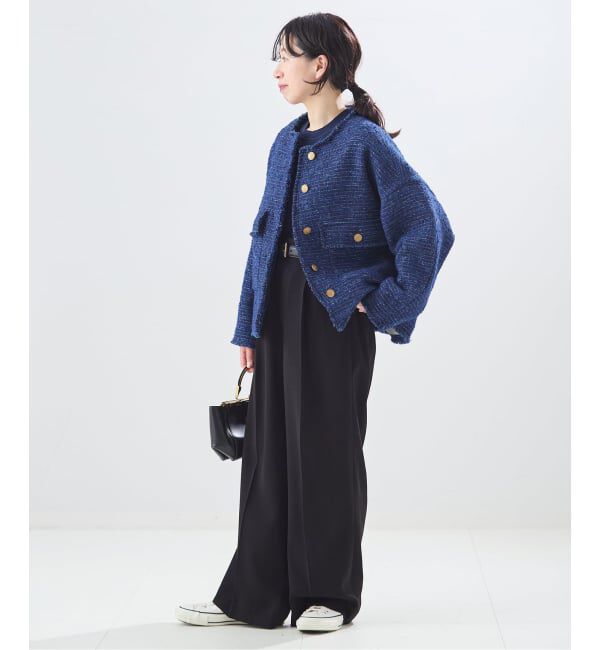 journal standard L'essage「【一部店舗＆WEB限定】GIOLICATWEED ドルマンジャケット 2」|ノーカラージャケット|