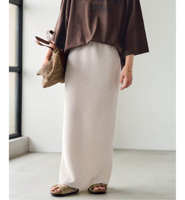 FRAMeWORK「≪追加予約≫ワッフルストレートスカート」|スカート|