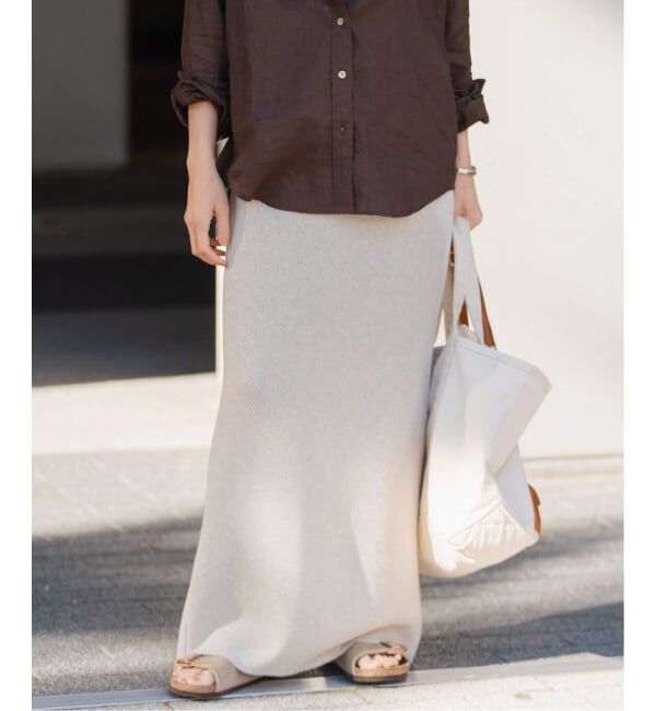 FRAMeWORK「≪追加予約≫ワッフルストレートスカート」|スカート|