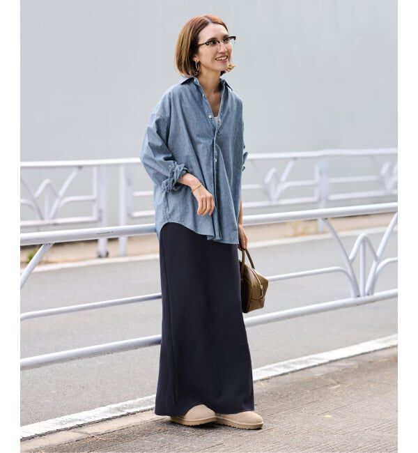 FRAMeWORK「≪追加予約≫ワッフルストレートスカート」|スカート|