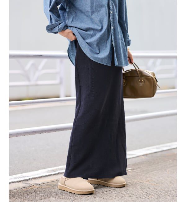 FRAMeWORK「≪追加予約≫ワッフルストレートスカート」|スカート|