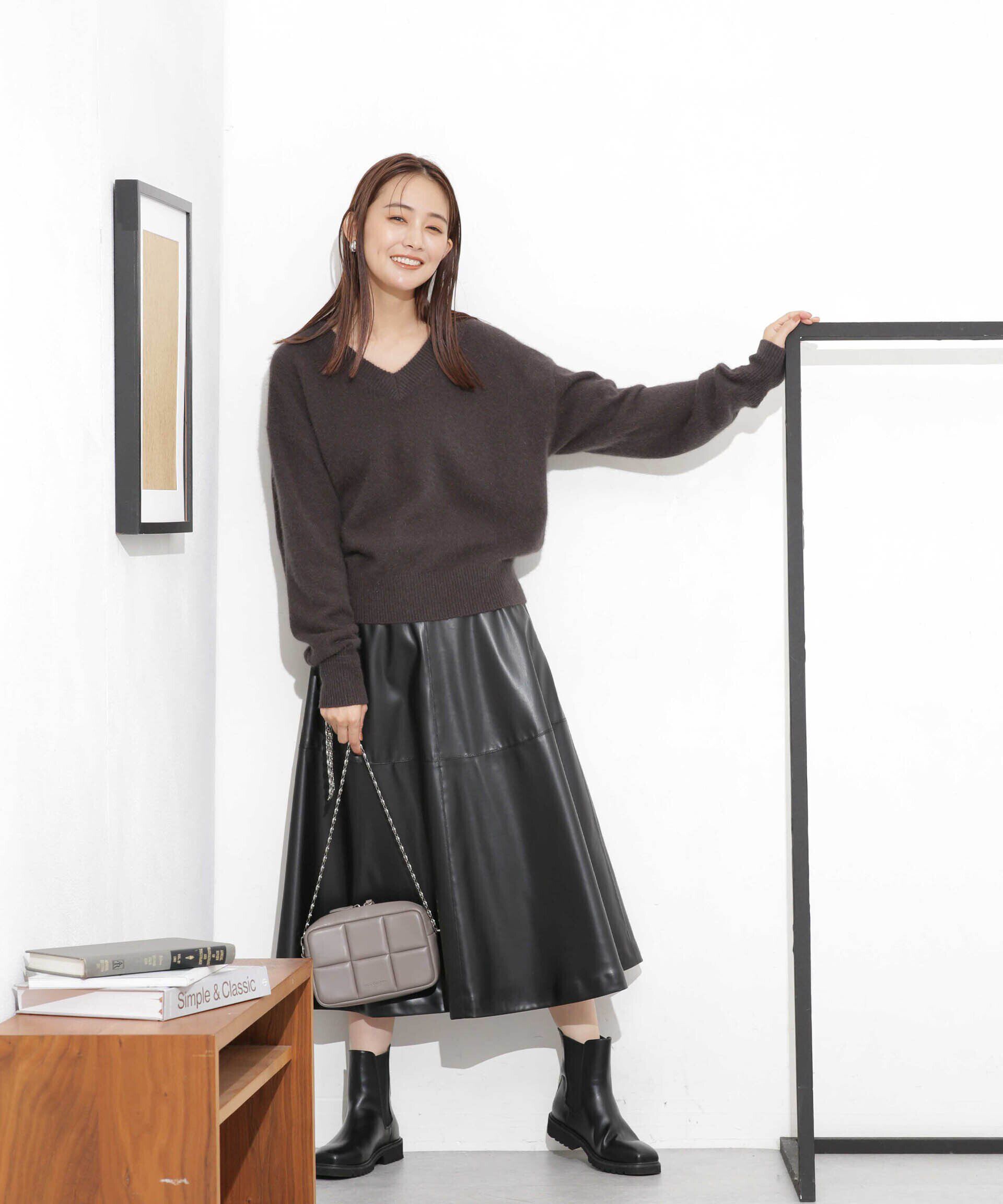 nano･universe「ウォッシャブルフォックス Vネックニットプルオーバー」|ニット・セーター|