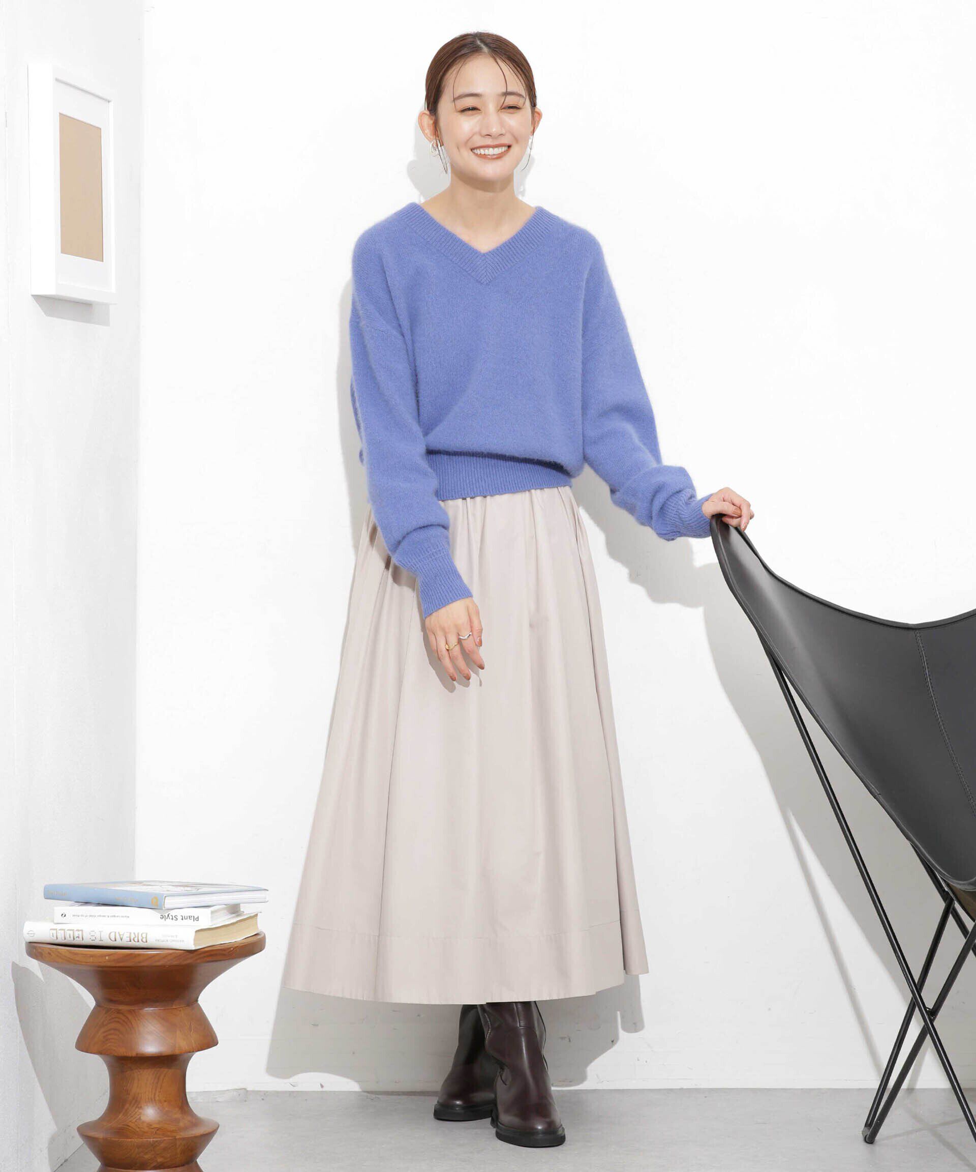 nano･universe「ウォッシャブルフォックス Vネックニットプルオーバー」|ニット・セーター|