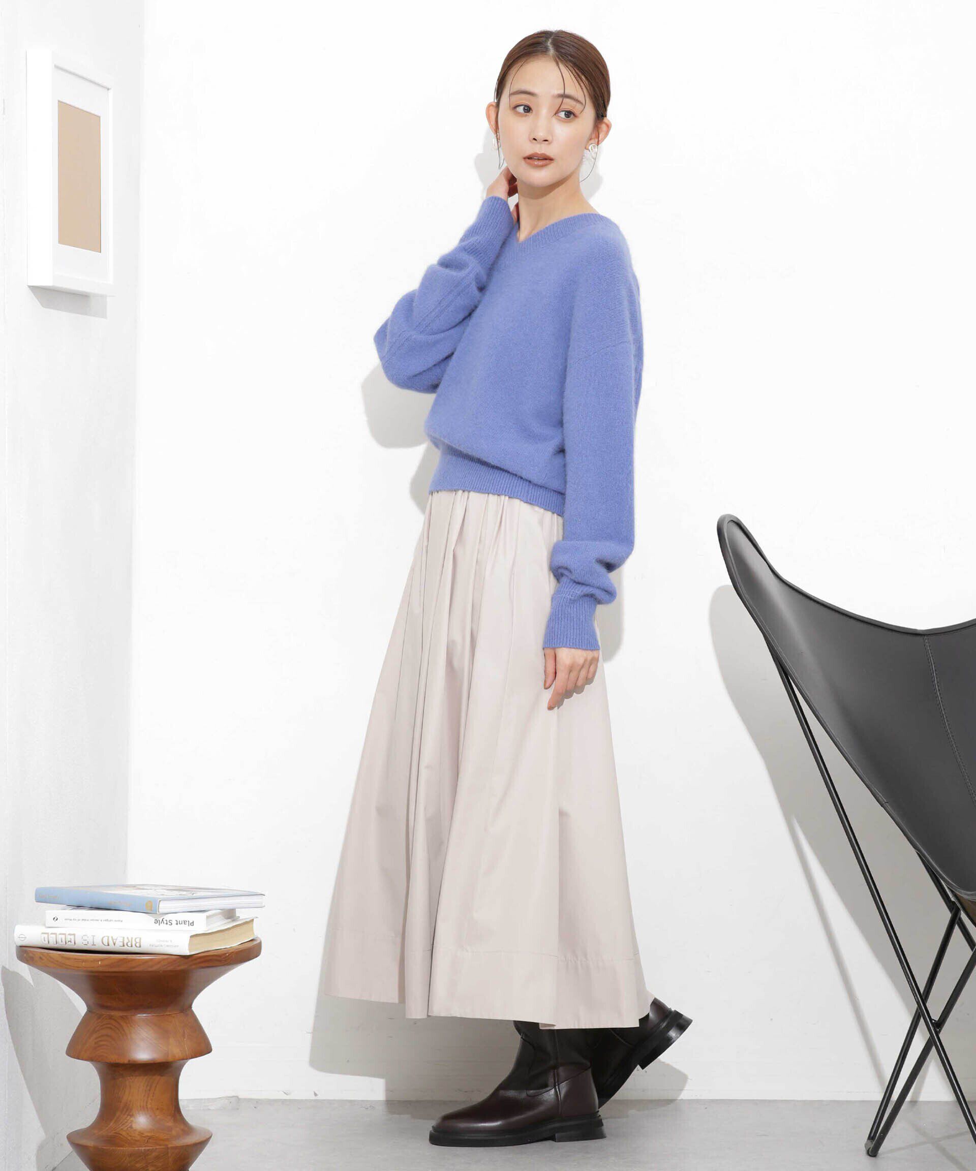 nano･universe「ウォッシャブルフォックス Vネックニットプルオーバー」|ニット・セーター|