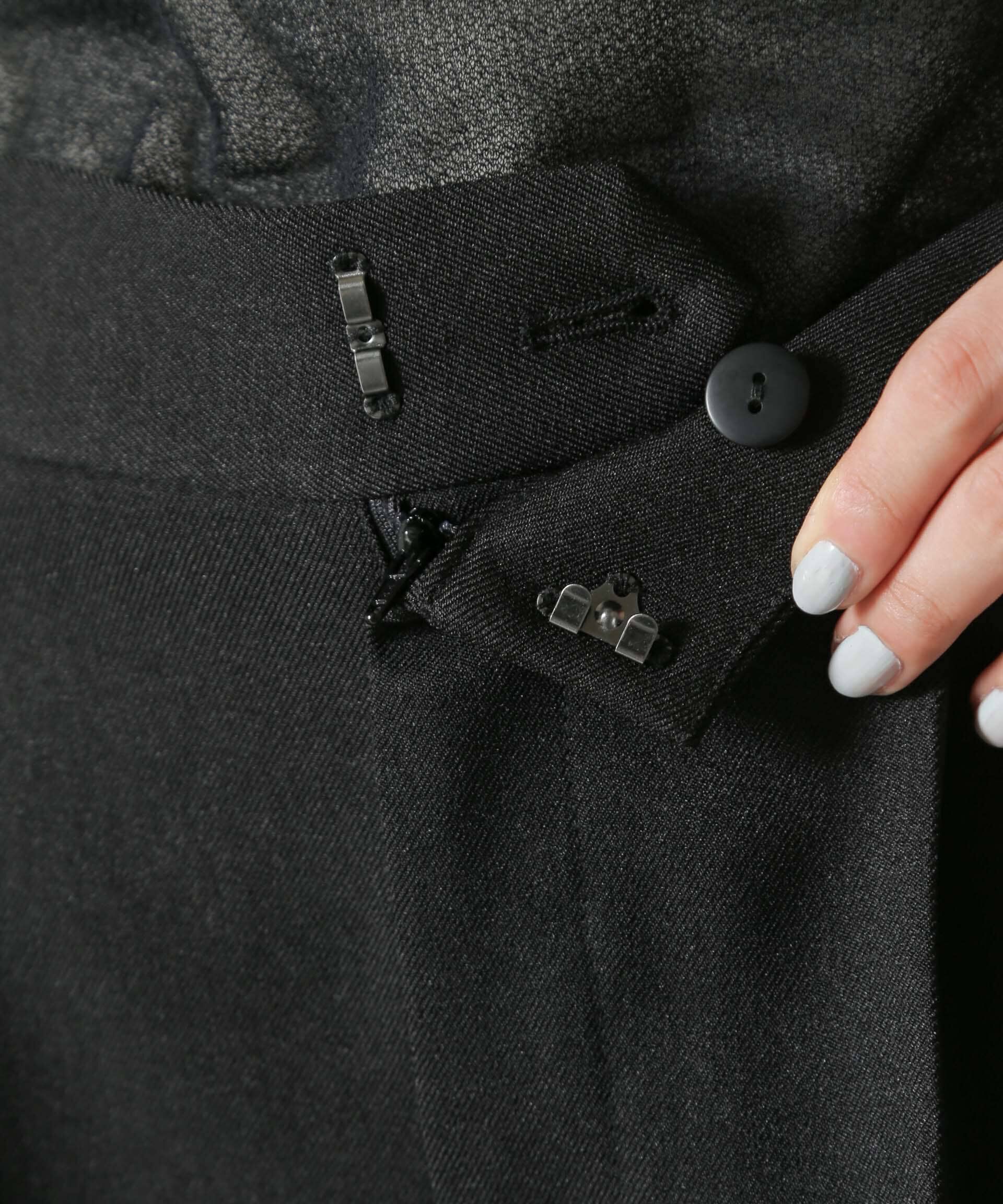 nano･universe「ウールライクタックワイドパンツ」|チノ|