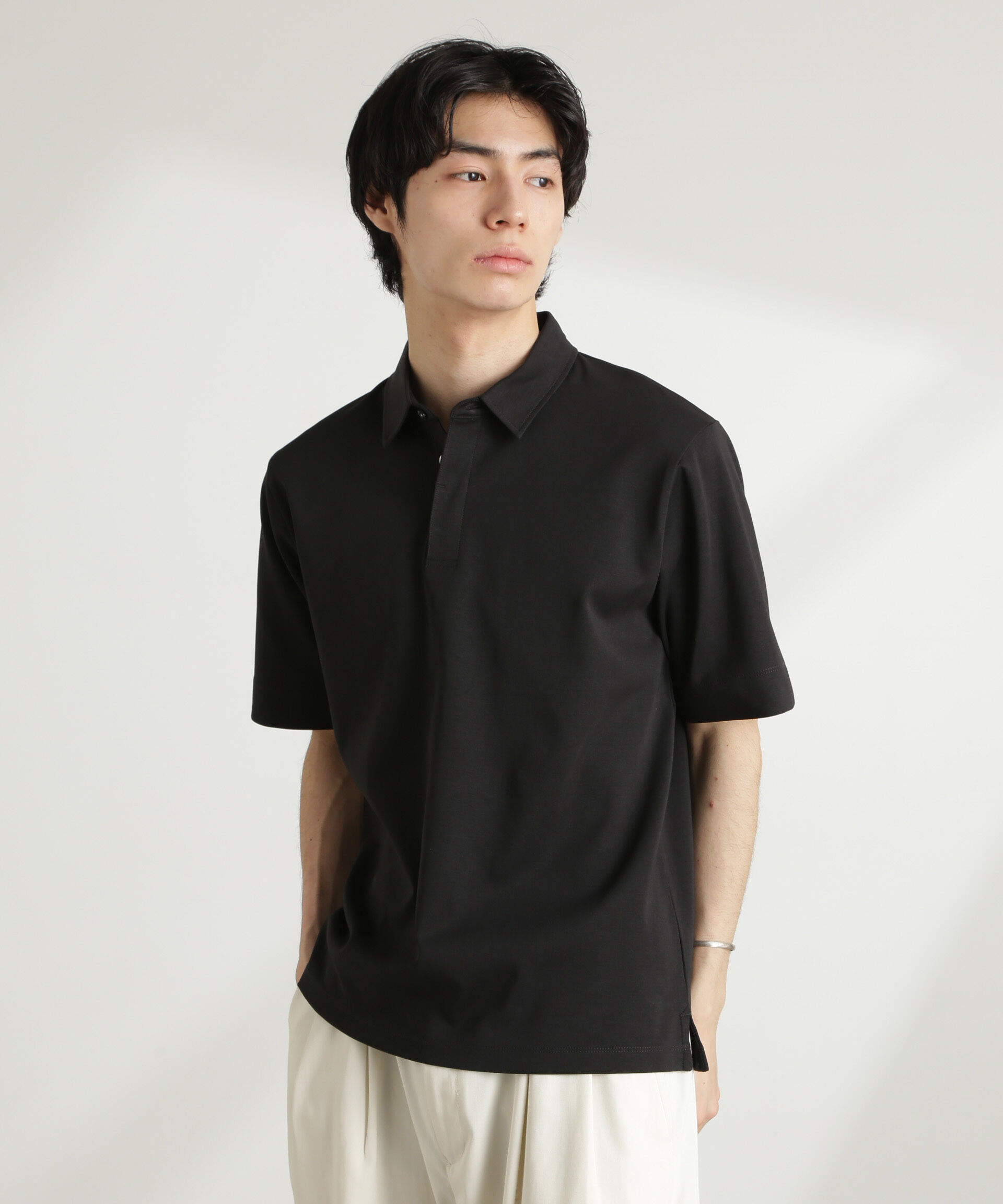 nano･universe「ダブルスムース比翼ポロ」|Tシャツ・カットソー|