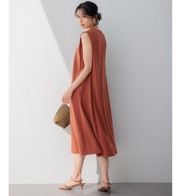 23区「【洗える】ストレッチジョーゼット ワンピース」|ワンピース|