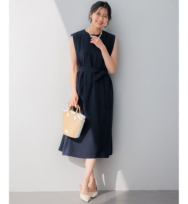 23区「【洗える】ストレッチジョーゼット ワンピース」|ワンピース|