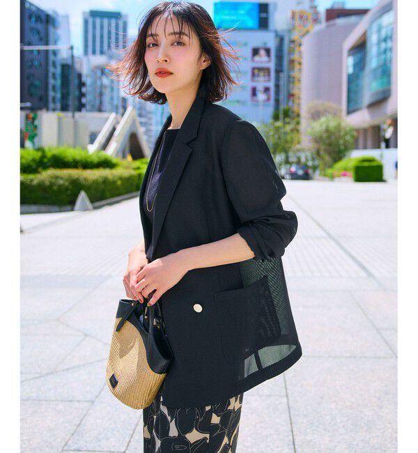 ANY SIS「【吸水速乾・洗える】シアーメッシュ ジャケット」|テーラードジャケット|