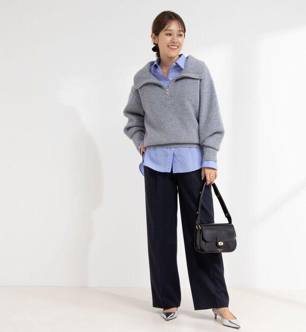 NOLLEY'S sophi「《セットアップ対応》ウール混ウォッシャブルワイドパンツ」|その他|