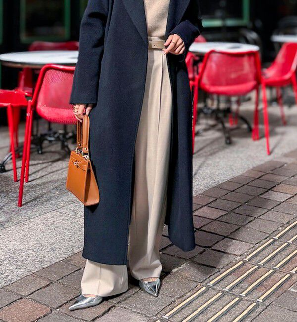 NOLLEY'S sophi「《セットアップ対応》ウール混ウォッシャブルワイドパンツ」|その他|