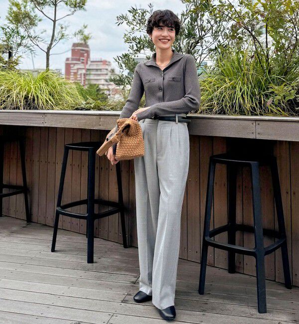 NOLLEY'S sophi「《セットアップ対応》ウール混ウォッシャブルワイドパンツ」|その他|