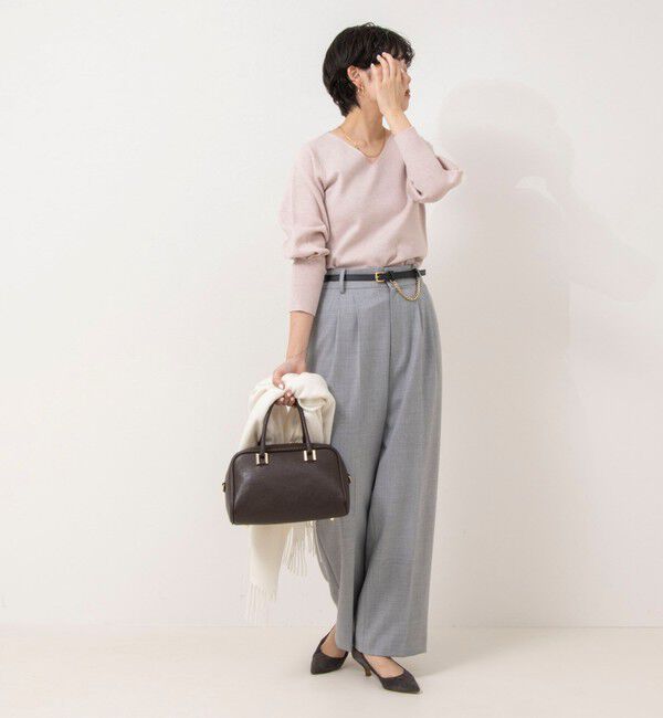 NOLLEY'S sophi「《セットアップ対応》ウール混ウォッシャブルワイドパンツ」|その他|