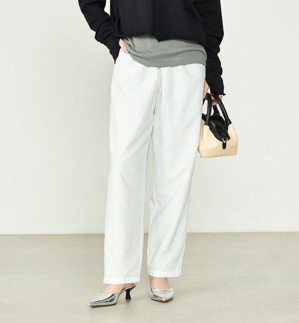 NOLLEY'S「ウォッシャブル多機能ウエストフリルテーパードパンツ」|その他|