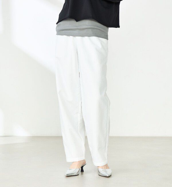 NOLLEY'S「ウォッシャブル多機能ウエストフリルテーパードパンツ」|その他|