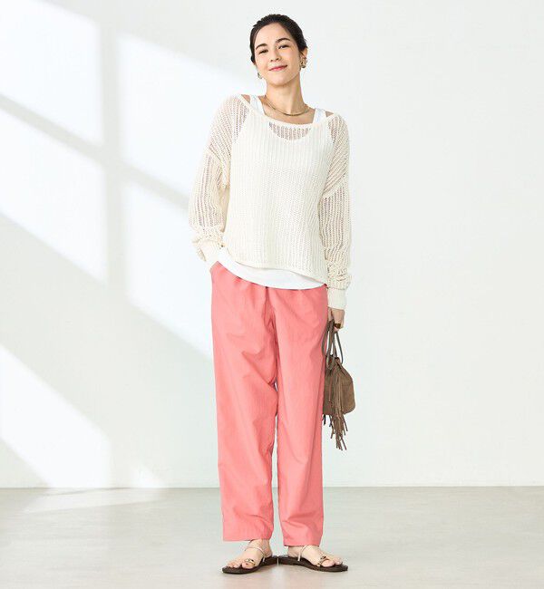 NOLLEY'S「ウォッシャブル多機能ウエストフリルテーパードパンツ」|その他|