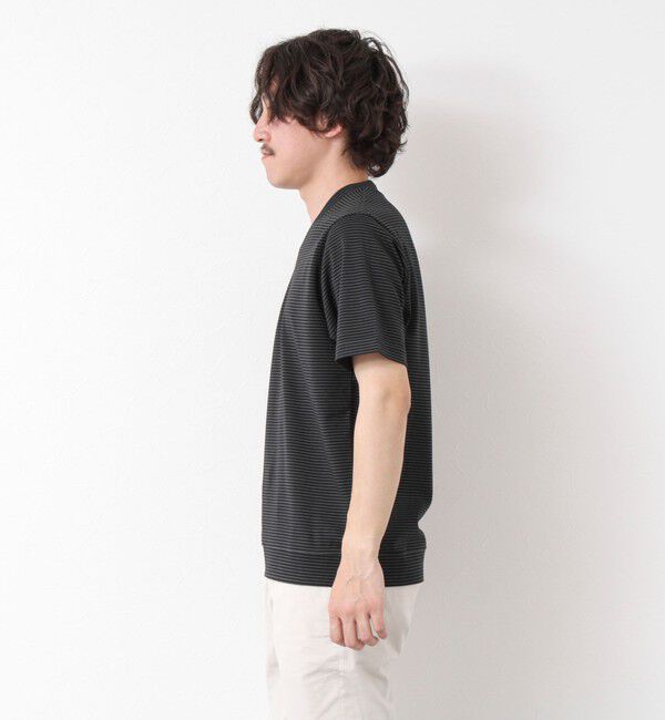 NOLLEY'S goodman「《ビジカジ対応》セミシルケットスムース ボーダー Vネック ドレスTシャツ 25SS」|Tシャツ・カットソー|