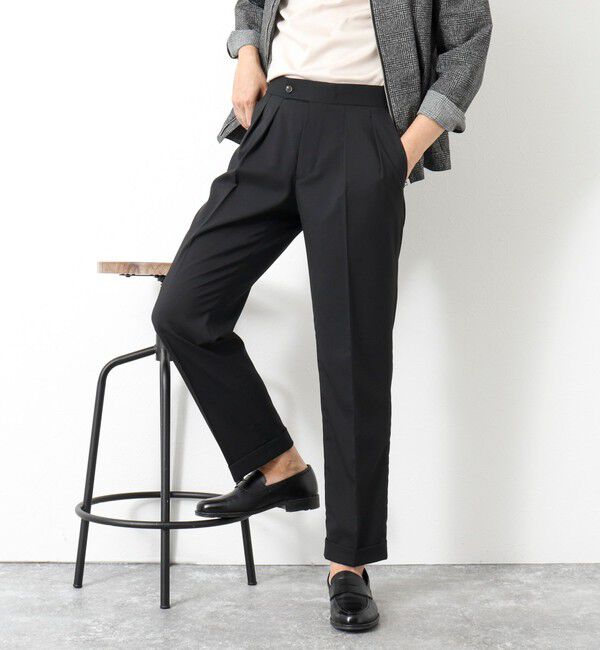 WORK ABOUT「NSN アジャスター付2タックスラックス 25SS」|スラックス|ブラック