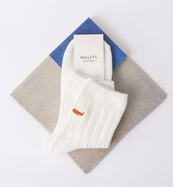 NOLLEY'S goodman「【OCTAVE OCTAVE/オクターブ オクターブ】別注クジラクォーターリブソックス」|ソックス|オフホワイト